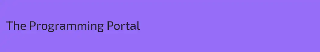 The Programming Portal